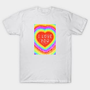 I Love You Rainbow Heart T-Shirt